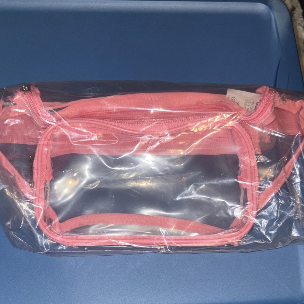 Chic Pink Transparent Cosmetic Bag